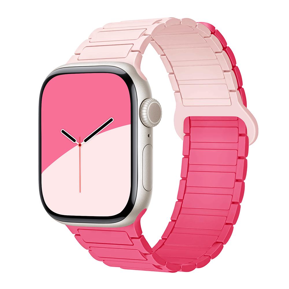 Magnetic Silicone Strap for Apple Watch Band Ultra 2/3 49mm 44mm 40mm 42mm 46mm 41mm 45mm Bracelet IWatch Series 11 10 9 8 7 6 SE 5 4 Correa