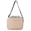 Shoulder Bag Large Capacity Box Embossed Logo [Universal Overalls] [Beige]