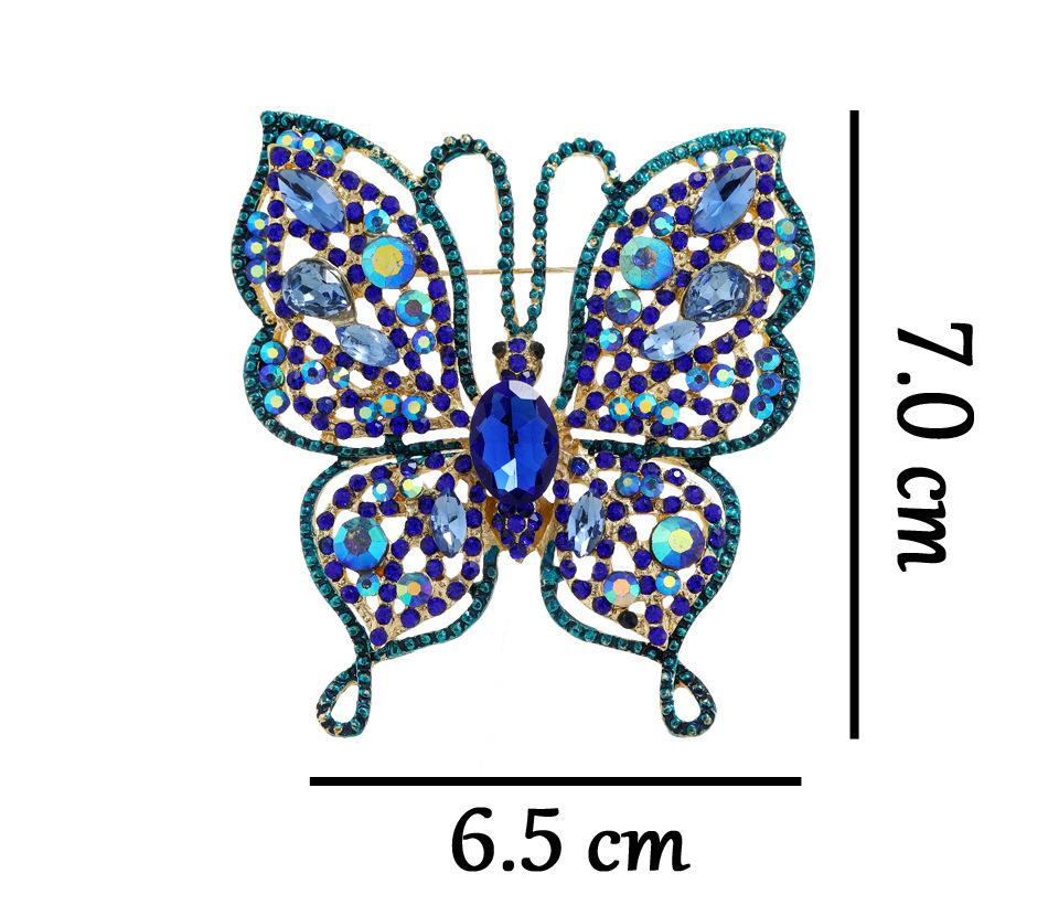 Butterfly Brooch for Women Unisex Rhinestone Insects Party Office Badges Pins