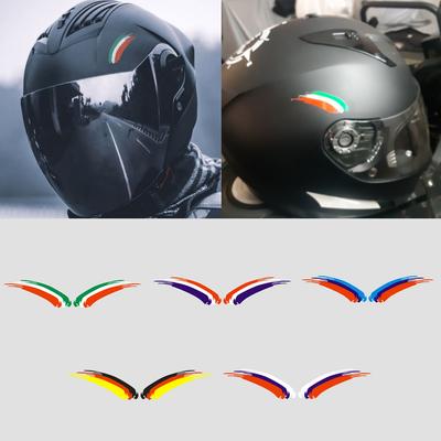 Paar Motorrad Helm Reflektierende Aufkleber Aufkleber Helm Tank Auto Fahrrad Laptop Flagge Aufkleber