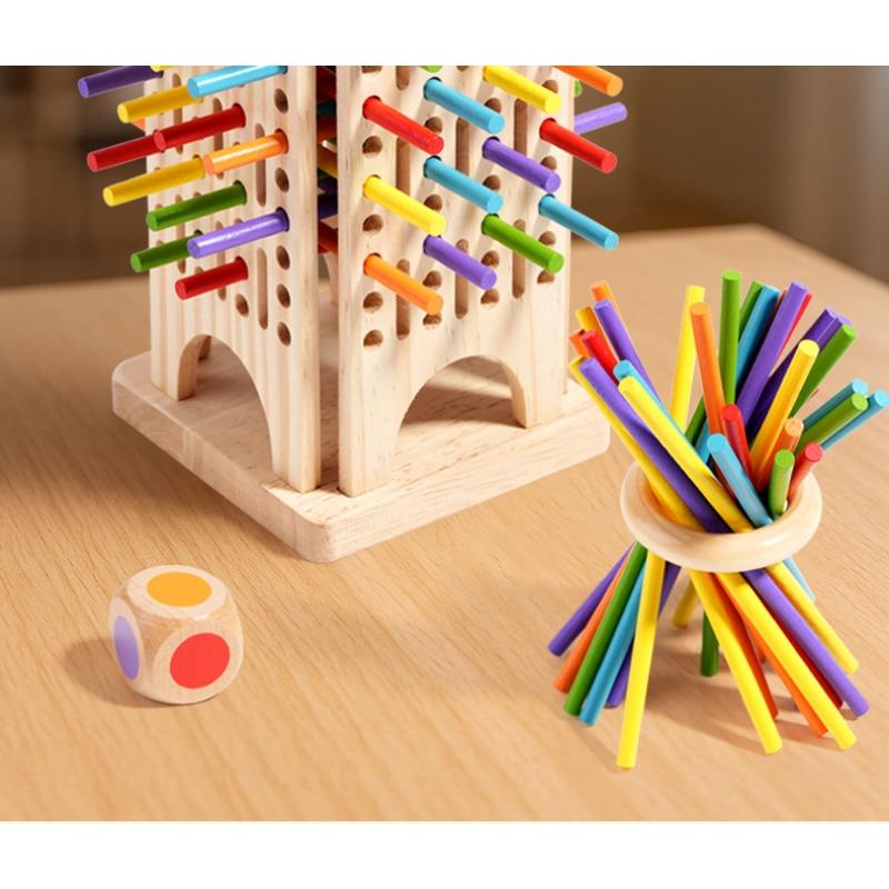 Wooden Stick Balance Game for 3 to 6 Years Old Brain Thinking and Concentration Training Double Battle Children's Educational Toy