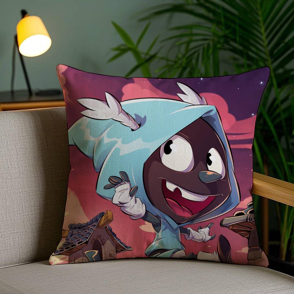 Game D-Dofus Pillow Case Home Dorm Chair Back Short Plush Double-sided Printing Office Nap Time Cushion Cover