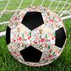 Pallone da Calcio a Tema Natalizio Misura 5, Adatto sia per Partite Indoor che Outdoor, un Regalo Adatto a Tutti.