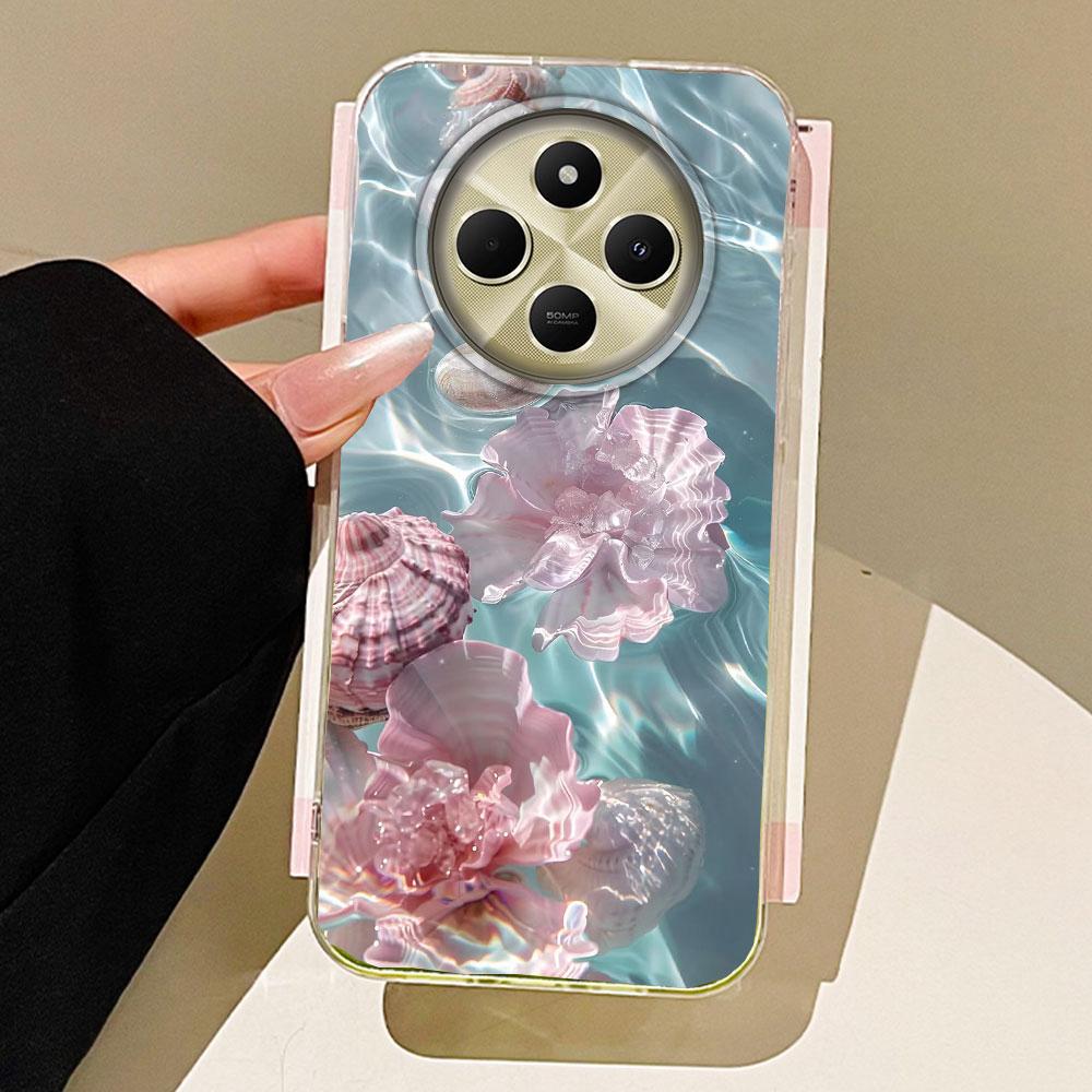 Ocean Pearl Shell Girls Women Phone Case for Xiaomi Redmi Note 14 13 12 11 11S 10 9 8 Pro 9C 13C 14C A5 A3 A4 A3X A1 A2 9A Cover