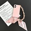 Silk Scarf Chain Strap Phone Case For Xiaomi Poco X7 Pro X6 X5 X4 X3 NFC GT X2 C75 C65 C55 Soft Shockproof Lanyard Cover