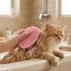 Silicone Pet Bath Brush for Wet Wash and Dry Grooming Massage Nubs Multi Purpose Cleaning Tool for Cats and Dogs