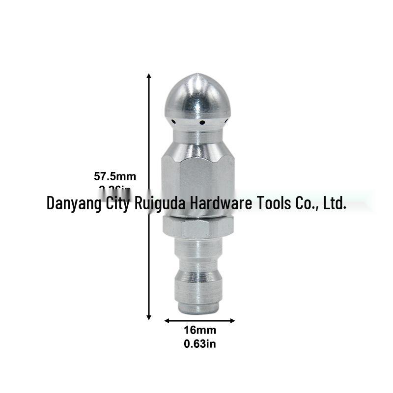 1/4" Quick Connect Stainless Steel Sewer Pipe Cleaning High-Pressure Nozzle