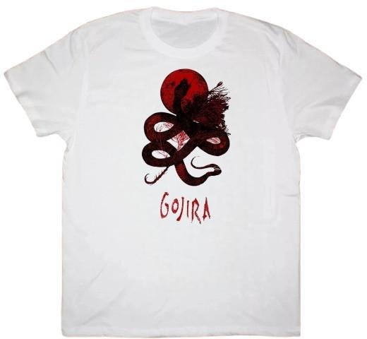 Vintage Gojira Band Graphic Print Mens T-Shirt XXXL