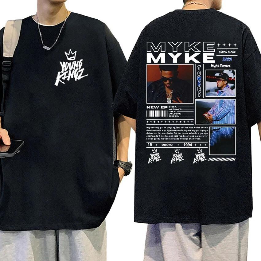 

Rapper Myke Towers Album Graphic T Shirts Men Women Retro Fashion High Quality T XL