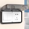 Durable 86 Type Switch Protective Cover Self-Adhesive Splash-Proof Electric Plug Cover Power Outlet Waterproof Plug Box for Home