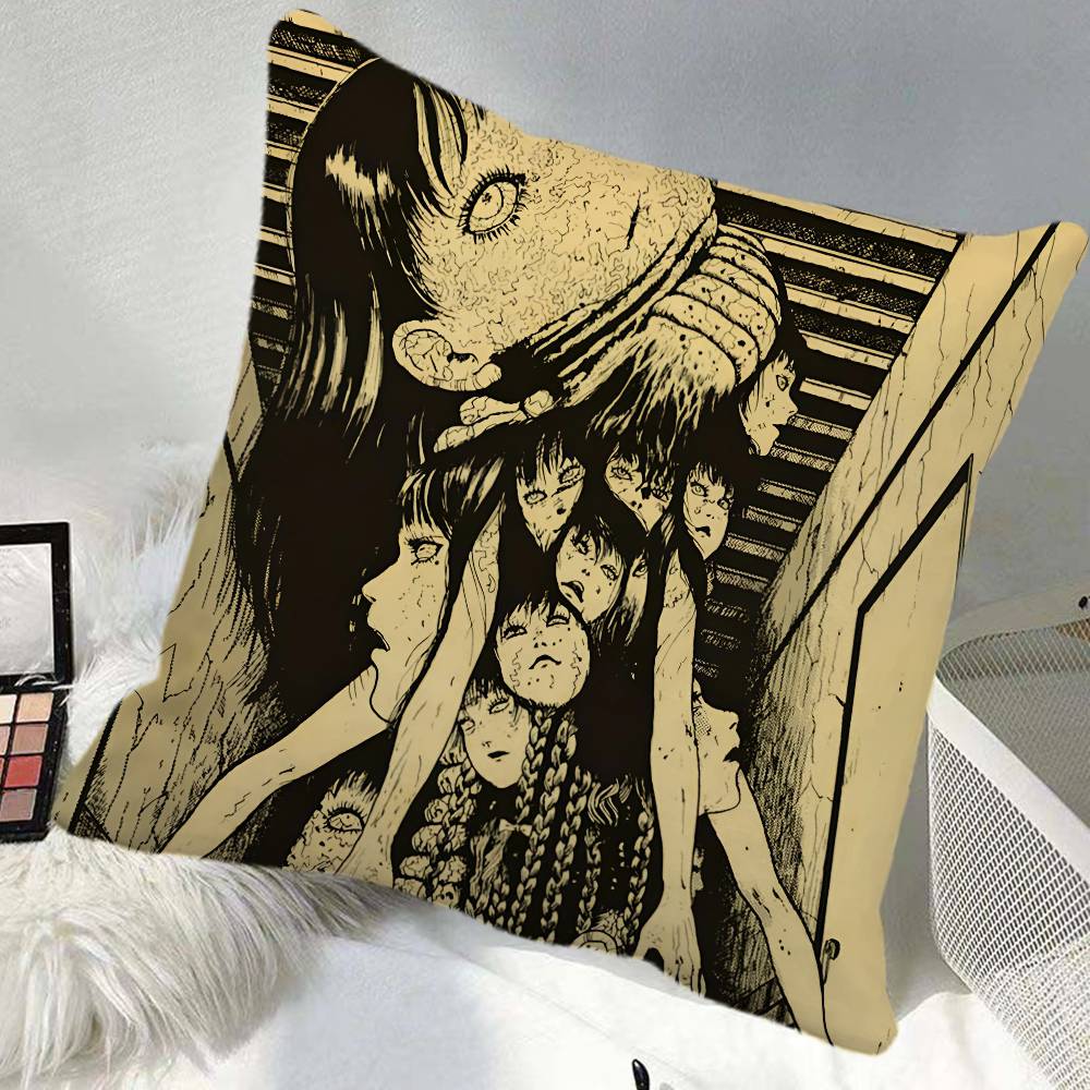 Japan Anime Junji Ito Pillow Case Square Pillow Bedroom Sofa Leisure Comfort Cushion Car Home Decoration