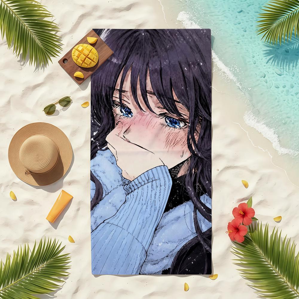 Anime K-Kaoruko W-Waguri Towel Soft Pool Gift For Travel Gym Shower Camping Quick Dry Sports Beach Towels