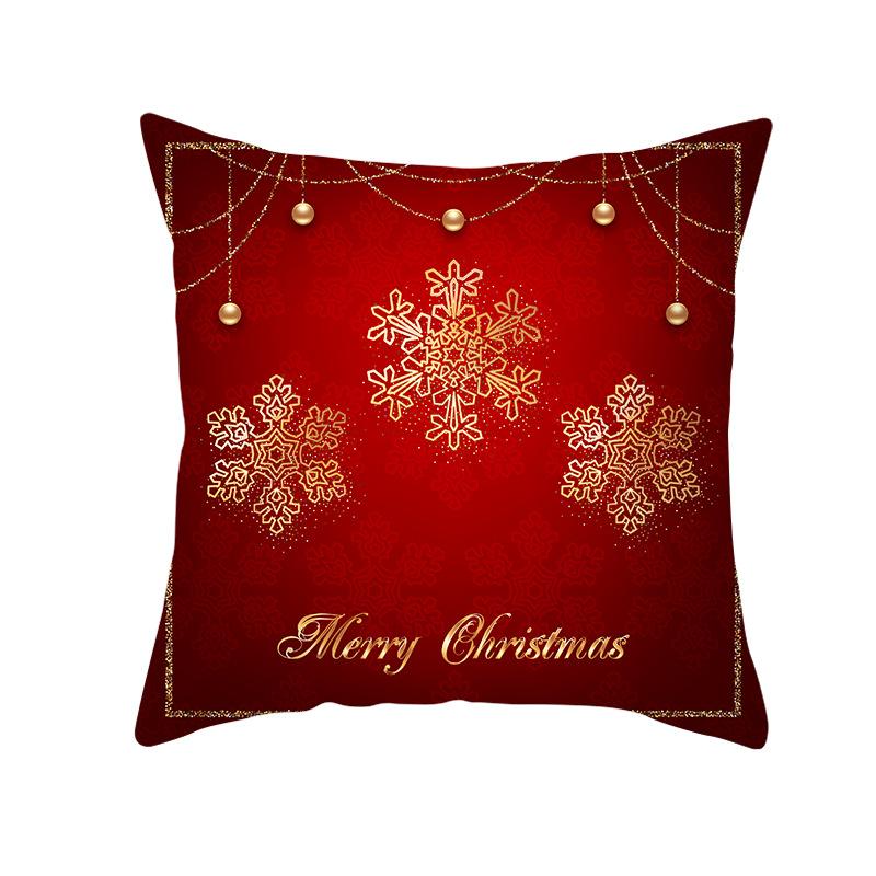 Red Series Christmas Peach Velvet Cushion Cover New Sofa Cushion Cover Square Cushion Cover