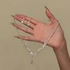New flash diamond necklace earrings set birthday evening dress collarbone chain accessories women