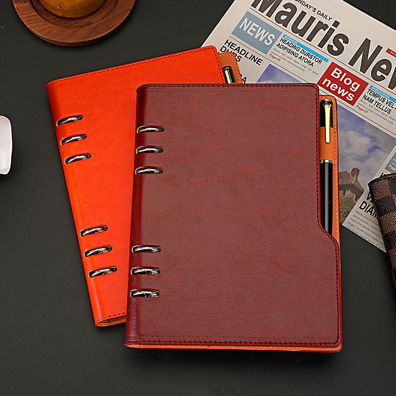A5 Hollow-Out Loose-Leaf PU Notebook with Custom Logo Option