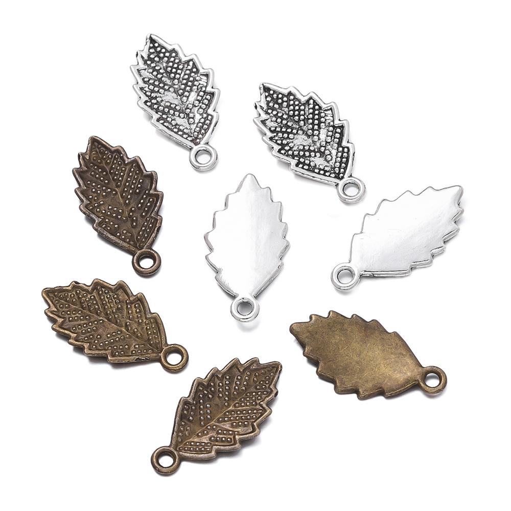 20pcs/lot 22*12.5mm Fashion Antique Tree Leaf Shape Charms Pendant Bracelets Necklace Jewelry Making Findings Accessories