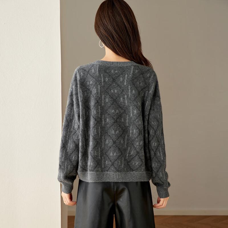 Srcr Women's 100% Cashmere Jacquard Sweater
