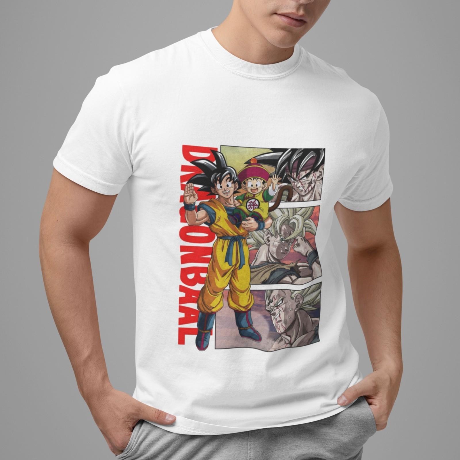 Dragon Ball Z Goku Gohan Vegeta Trunks Bardock Vintage Anime T-Shirt Retro Manga XXXXL