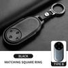 Fit For Huawei Aito M5 M7 M8 M9 - Genuine Genuine Leather Auto Smart Key Fob Cover Case Keyless Protector Housing Mount Key Ring Keyring