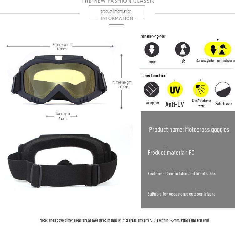 Ochelari tactici de calitate militară pentru protecție împotriva vântului și a nisipului în timpul activităților în aer liber. Ideal pentru plimbare cu motocicleta, schi și multe altele.