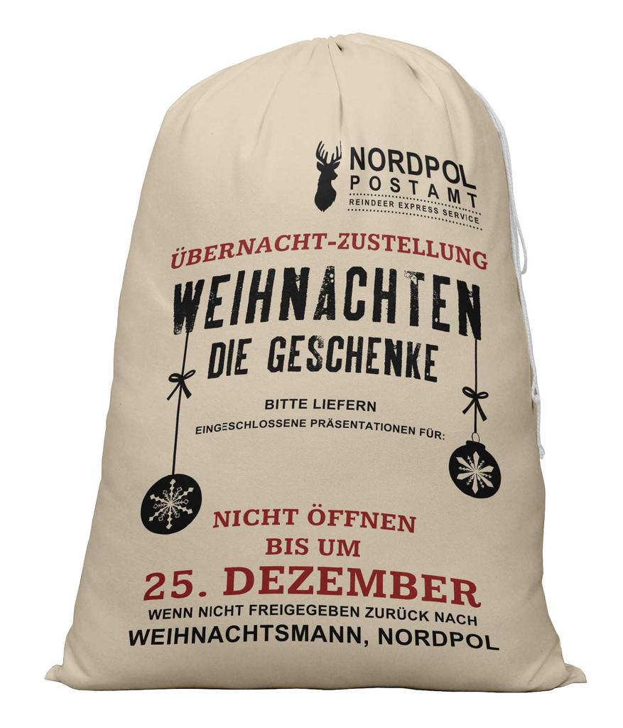 Printtoo Large Drawstring Canvas Bag Christmas Sack Bags Santa Gift Sack Custom Party Favor 2 Pcs 27x20 Inch