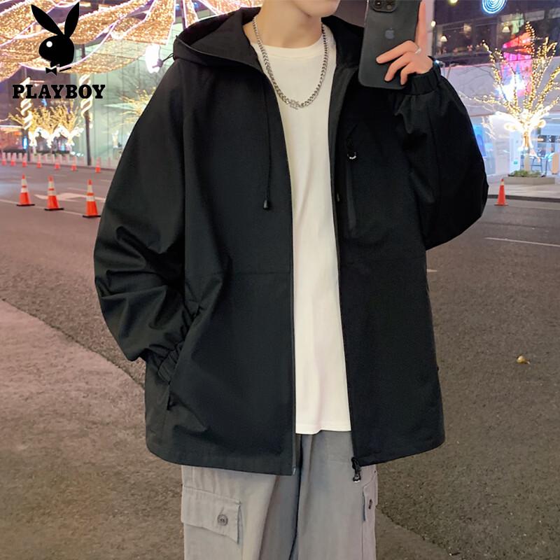 Playboy Men s Hooded Windbreaker Jacket L