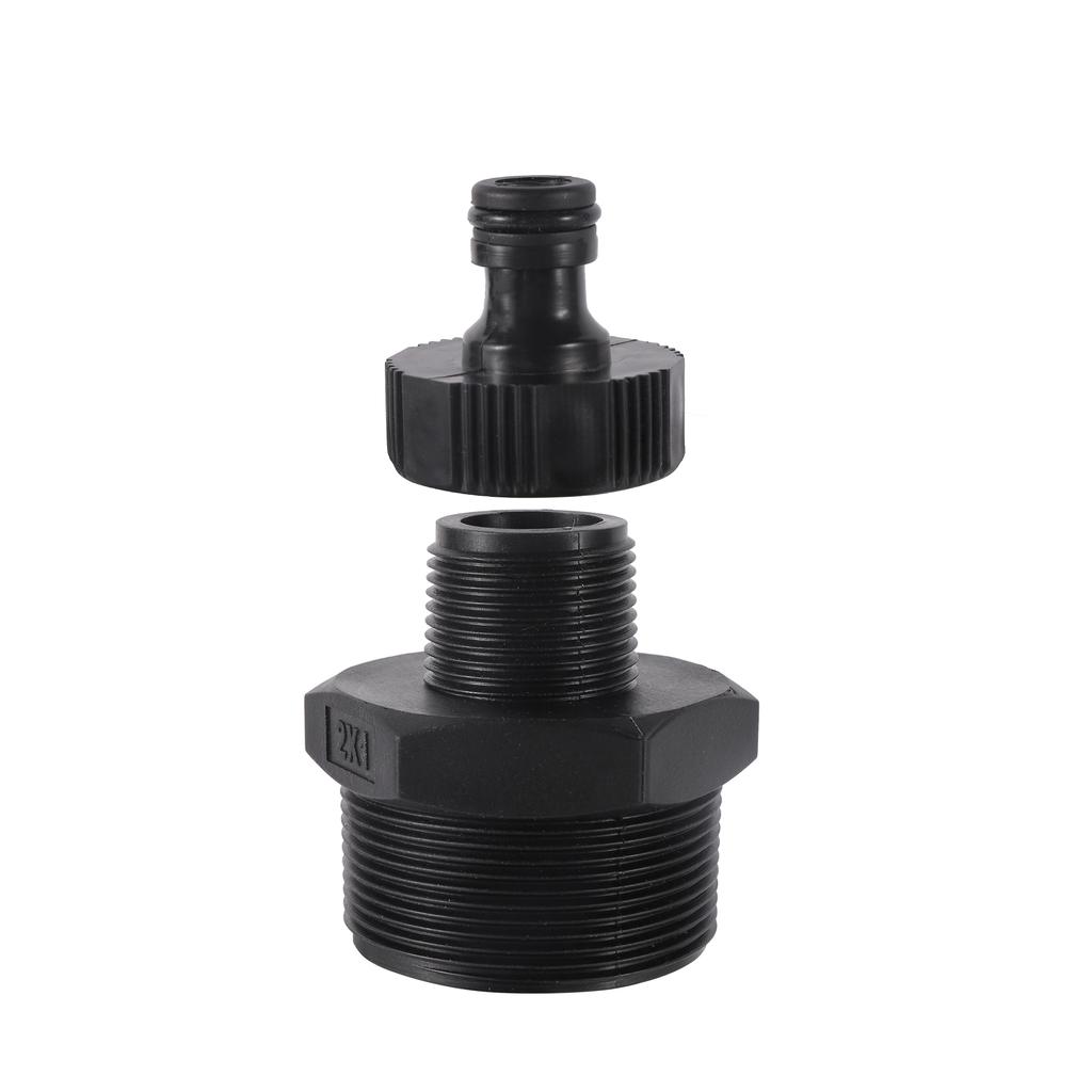 Plastic 1 Inch To 2 Inch Male Thread Reducing Pipe Connector Garden Irrigation Water Pipe Fitting Aquarium Fish Tank Joint 1Pc