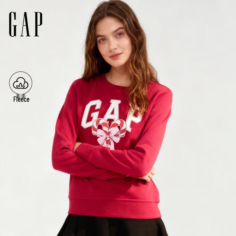 Женский флисовый свитшот свободного кроя с логотипом Gap L