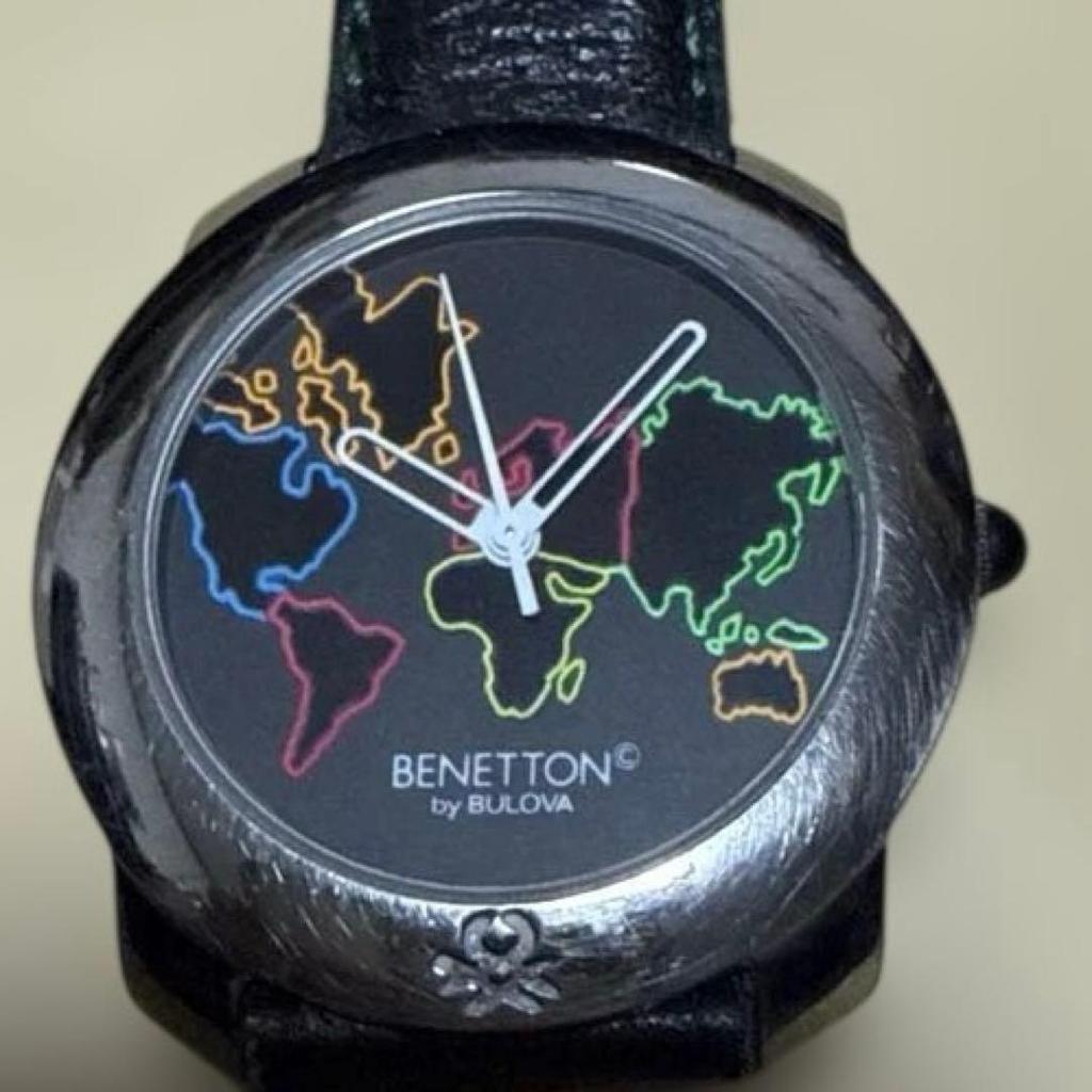 Used Benetton By Roba Vintage Watch World Map [Working Condition, Battery Replaced 3/21]