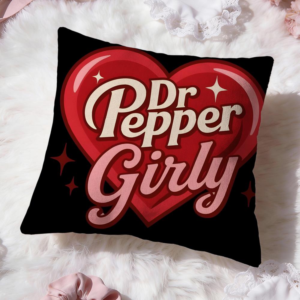 Классический логотип D-Dr Pepper Наволочка Премиум Комфорт Двусторонняя Наволочка - Дизайн Два в Одном для Любой Комнаты и Салона Автомобиля 30cmx30cm