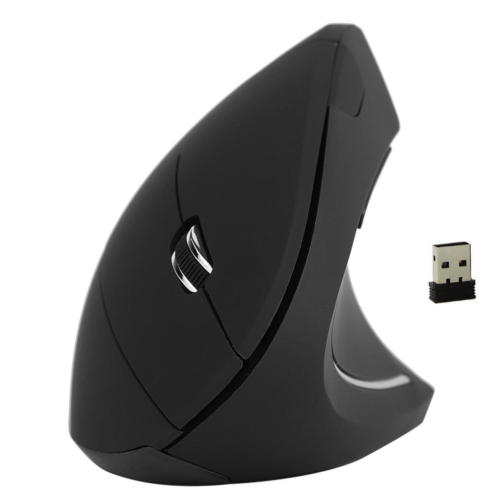 2.4GHz Optical 1600DPI Wireless Ergonomic Vertical Gaming Mouse NOn delay for pc  Laptop Black