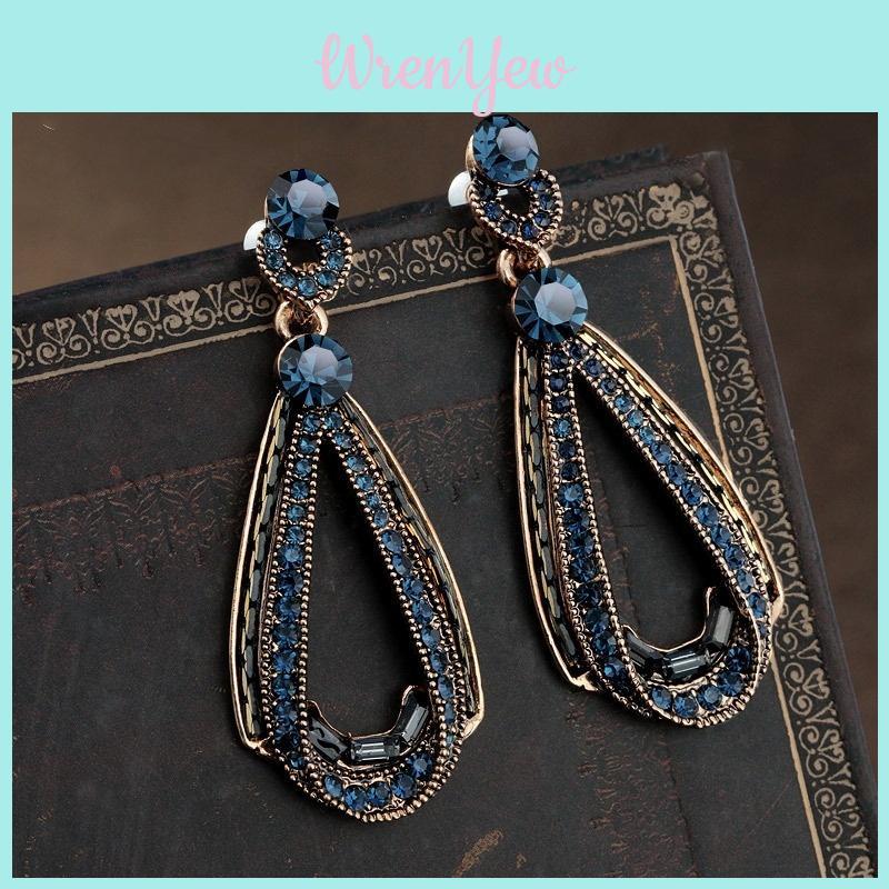 Fashion Court Retro Dropshaped Earrings For Women With Elegant And Wild Style