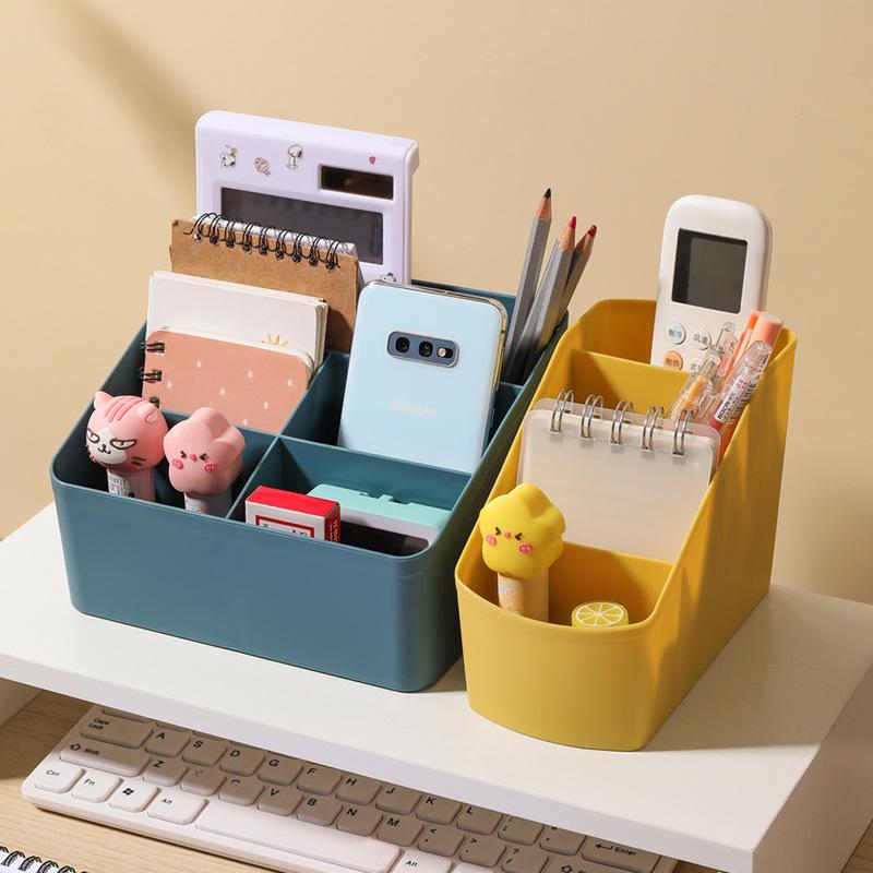 Custom Simple Desktop Organizer: Four-Grid for Cosmetics or Five-Grid for Sundries In Student Dorm Rooms