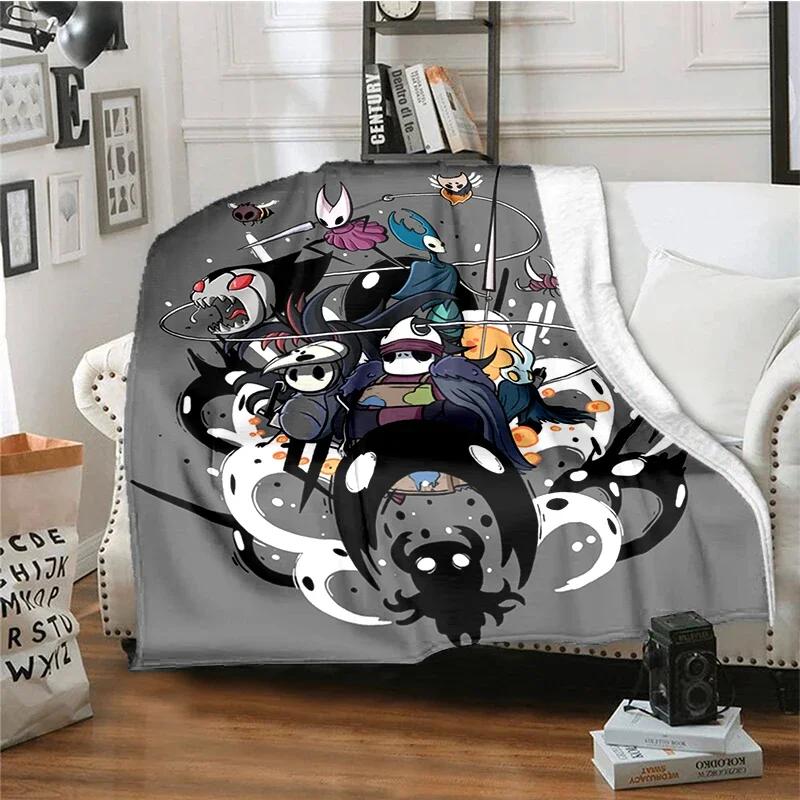 

Cartoon Game Hollow-Knight Flannel Blankets Travel Living Room Bedroom Sofa Birthday Gifts For Kids Soft Throw Blankets Outdoor 100x150cm