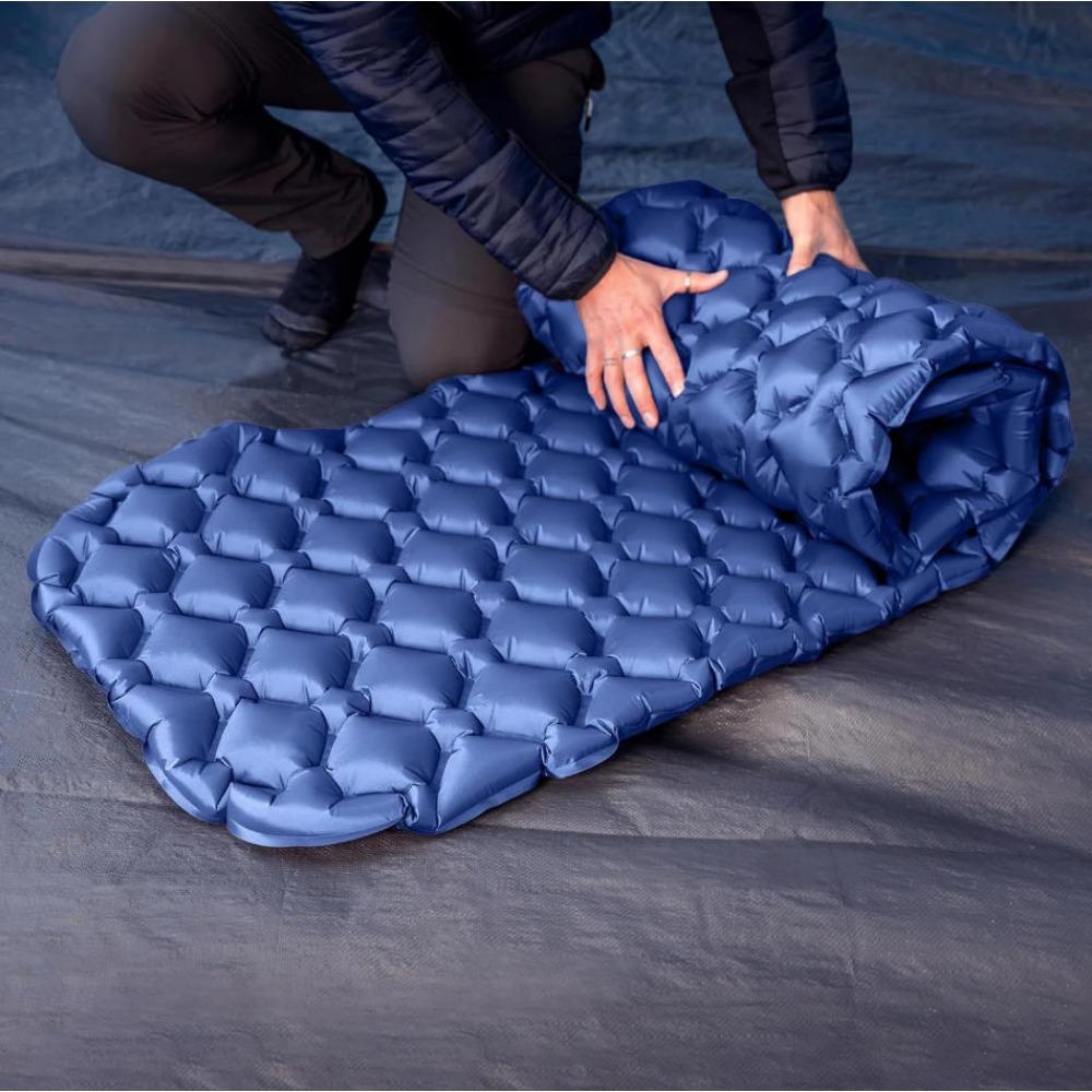 Outdoor Camping Sleeping Pad Folding Sleep Mat Beach Inflat Mattress with Pillows Ultralight Air Mat Travel Hiking New