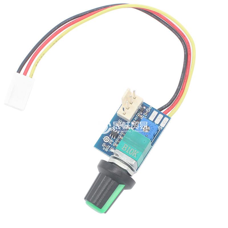 12V Manual PWM Fan Speed Controller with Switch, 4-Wire, Noise Reduction, 3A.