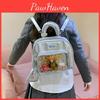 Backpack Cute Transparent Layer With Inner Zipper Pocket Pu Material For School