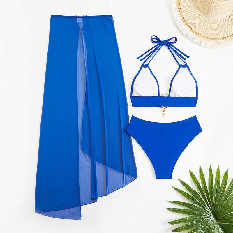 Sexy Bikinis Swimsuits Women's Swimwear Push Up Female Beach Swimming Wear Bathing Suits Three Piece Bikini Set