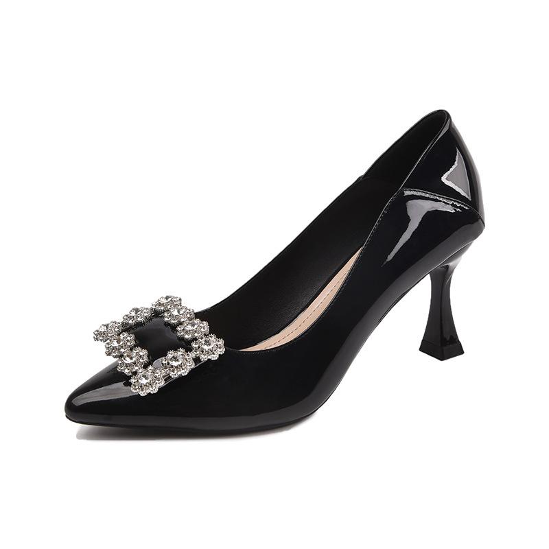 

Fattened and widened women s shoes high heels pointed thin heels women s shoes spring new sequins 35 чёрный