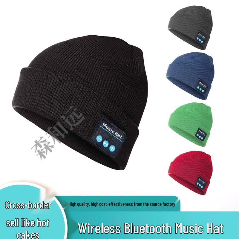 Bluetooth Music Knit Hat - Wireless Stereo Cap for Night Running & Cycling, Autumn/Winter Warmth