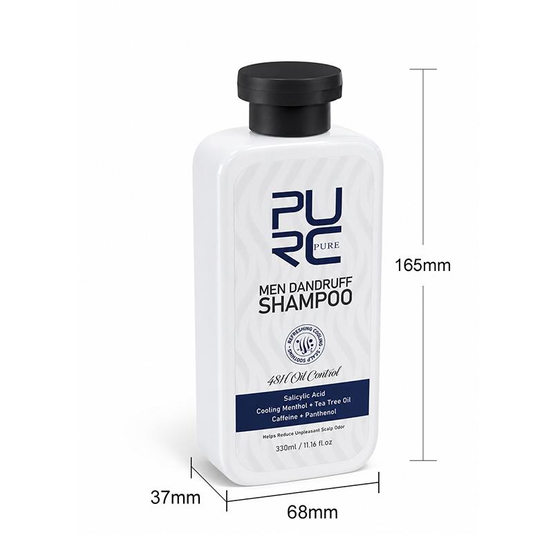 PURC Salicylic Acid Cooling Men Dandruff Shampoo 48H Oil Control Scalp Treatment 330ml