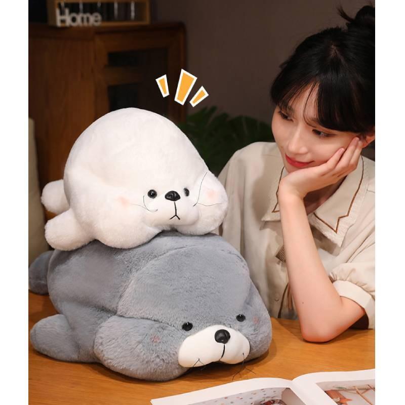 Adorable Soft Seal Plush Toy Pillow For Cozy Sleep Decor In Ocean Theme Design