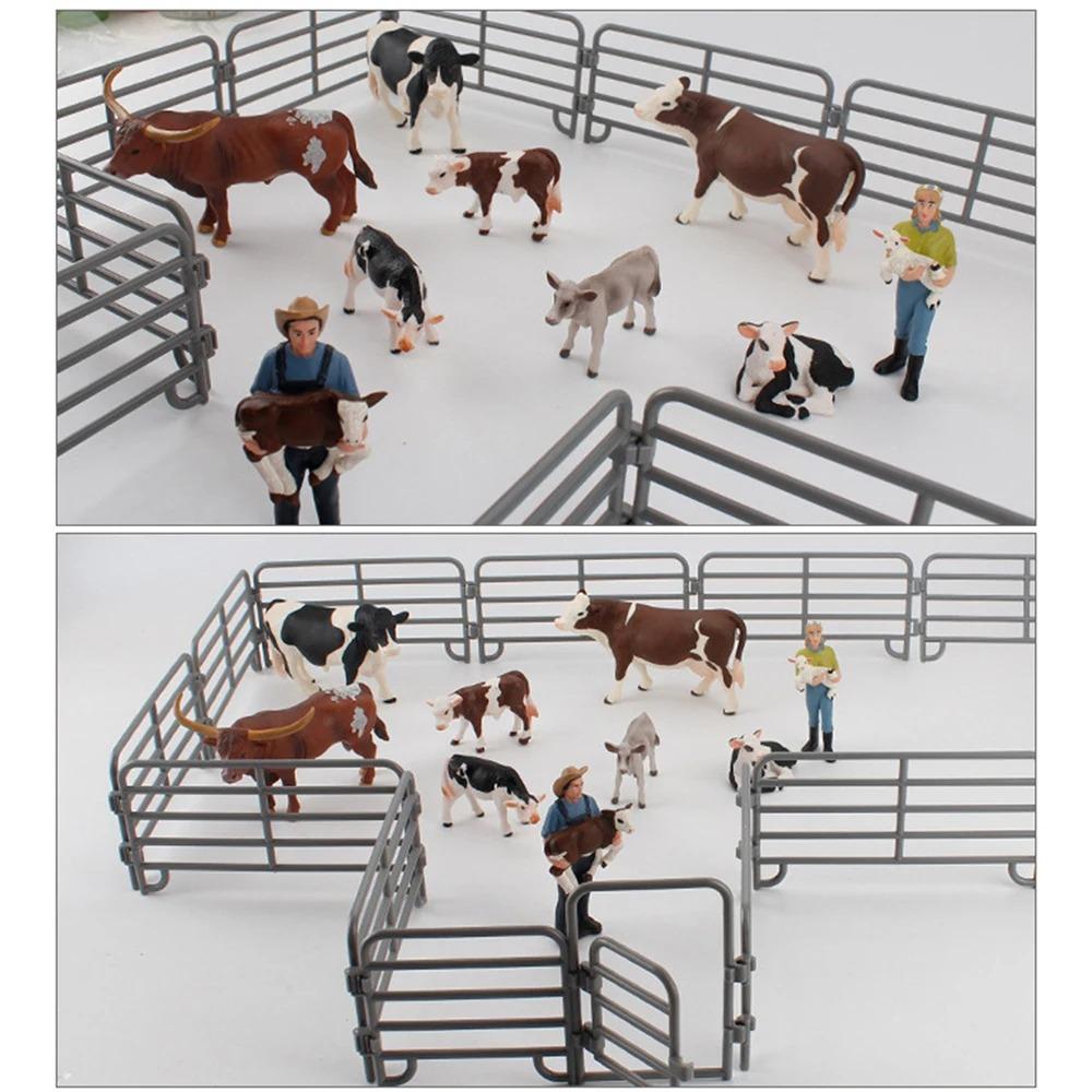 DIY Symulacja Farmy Płot Rancza Akcesoria do Płotu Model Płotu Rancza Stół z Piaskiem