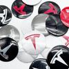 Autosticker 2025 Heet 4 stuks 56/65mm Tesla Naafkap Middenkap Logo Hoge Kwaliteit Sticker voor Tesla Model 3 Y S X Gepersonaliseerde Auto St