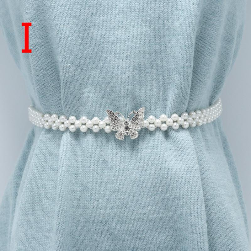 Flower Waist Chain Versatile Waist Belt Pearl Diamond Dress Belt Women Belt Wedding Designer Pearl Female Belt