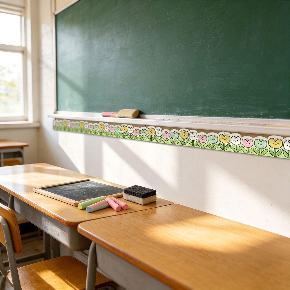 Scalloped Edge Bulletin Board Border 10m/Roll Decorative Board Border Sticker  Classroom Decor
