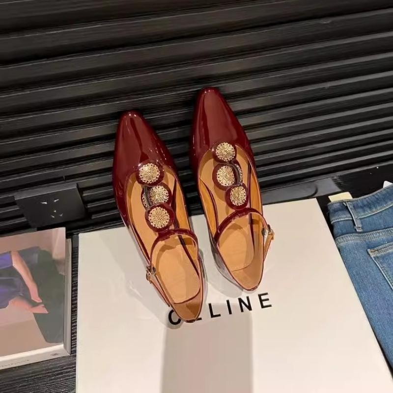 

мода Роскошные римские туфли женские элегантные туфли на плоской подошве лето 2024 года остроносые туфли в стиле ретро дизайнерское платье прогулочные туфли на плоской подошве 42 вино красного