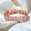 2026 Pure Copper Zircon Flower Bracelet Ins Cold Wind Women's Jewelry
