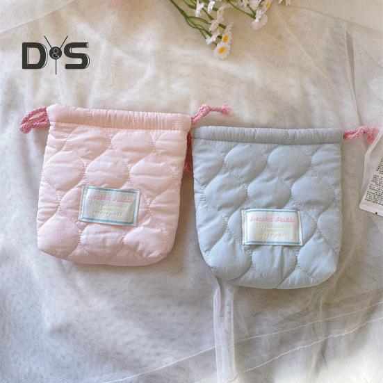 Drawstring Storage Bag Portable Women Girls Napkin Sanitary Pad Bag Multi-functional Travel Organizer Pouch Small Coins Purse