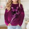 Top Unisex per Bambini Stampa Cartoni Animati Carino Manica Lunga Morbido Comodo Top Uomo Donna